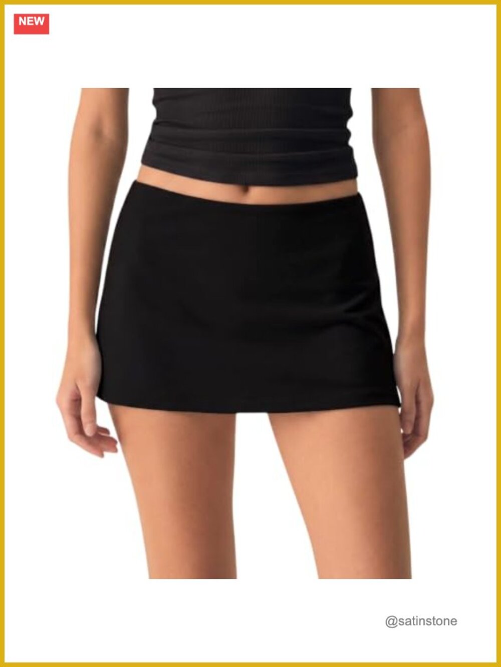 Women's Y2K Low Rise Micro Mini Skort with Built-in Shorts
